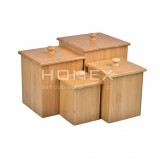 Homex Bamboo Storage Canister with Handle