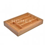 Homex Expandable Bamboo Flatware Tray