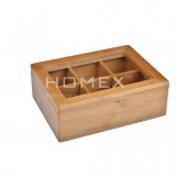 Homex Bamboo Tea Caddy
