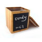 Homex Bamboo Canister with Blackboard