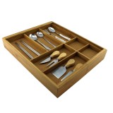 Homex Bamboo Cutlery Holder with cork wood