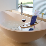 Homex Bamboo Bathtub Caddy with Extending Sides