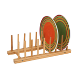 Homex Bamboo Plate Rack